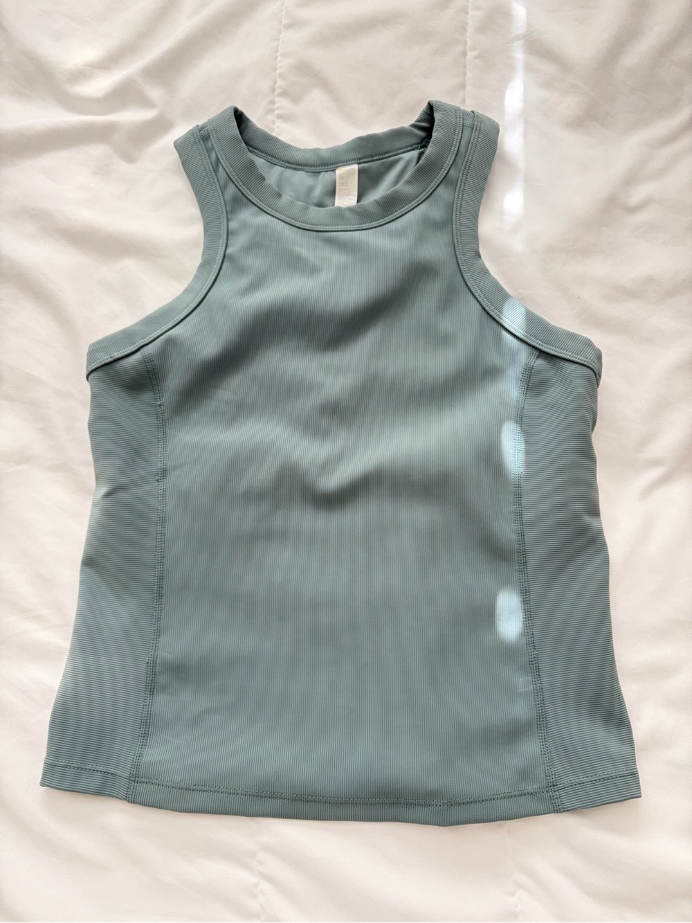 Zella Lux Rib Racerback Support Shelf Bra Performance Tank S - Picture 6 of 8